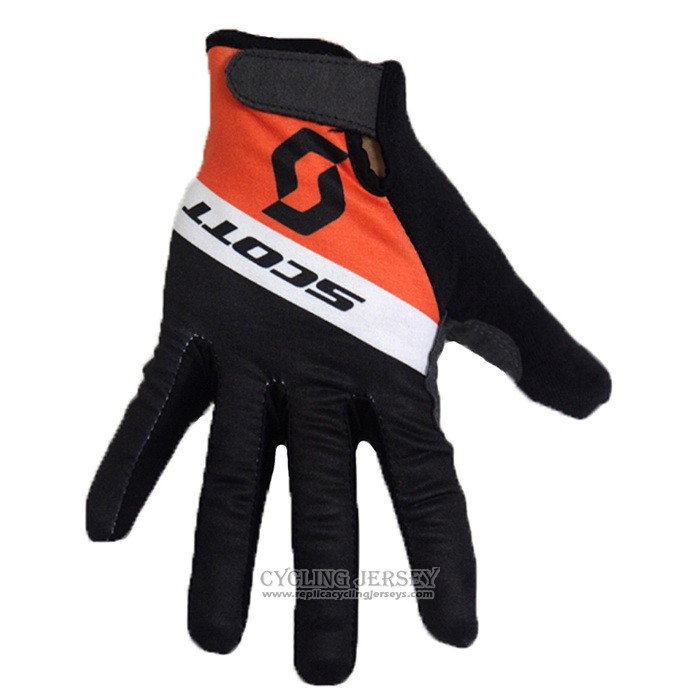 2020 Scott Full Finger Gloves Cycling Black Orange